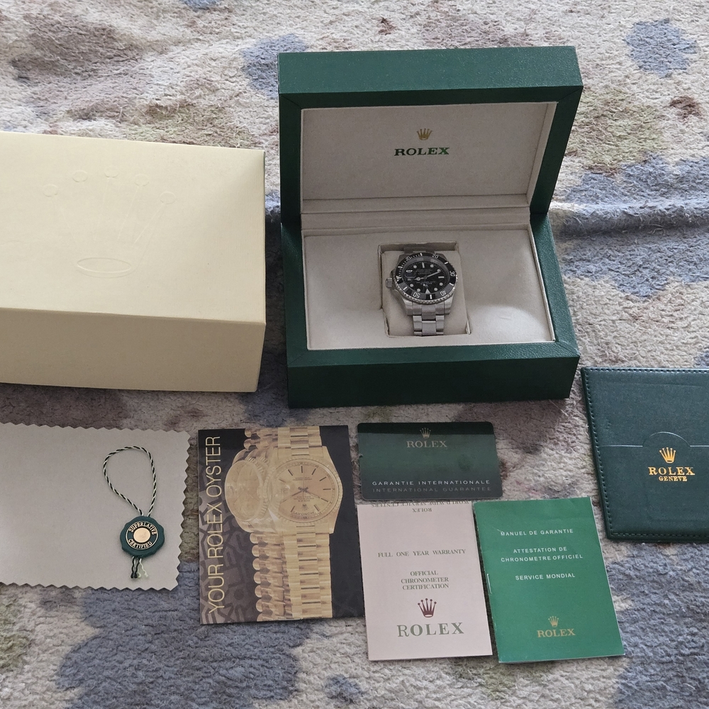Rolex Silver and Black Watch